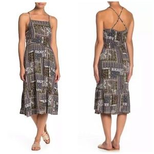 Hiatus Patterned Sleeveless Midi Dress